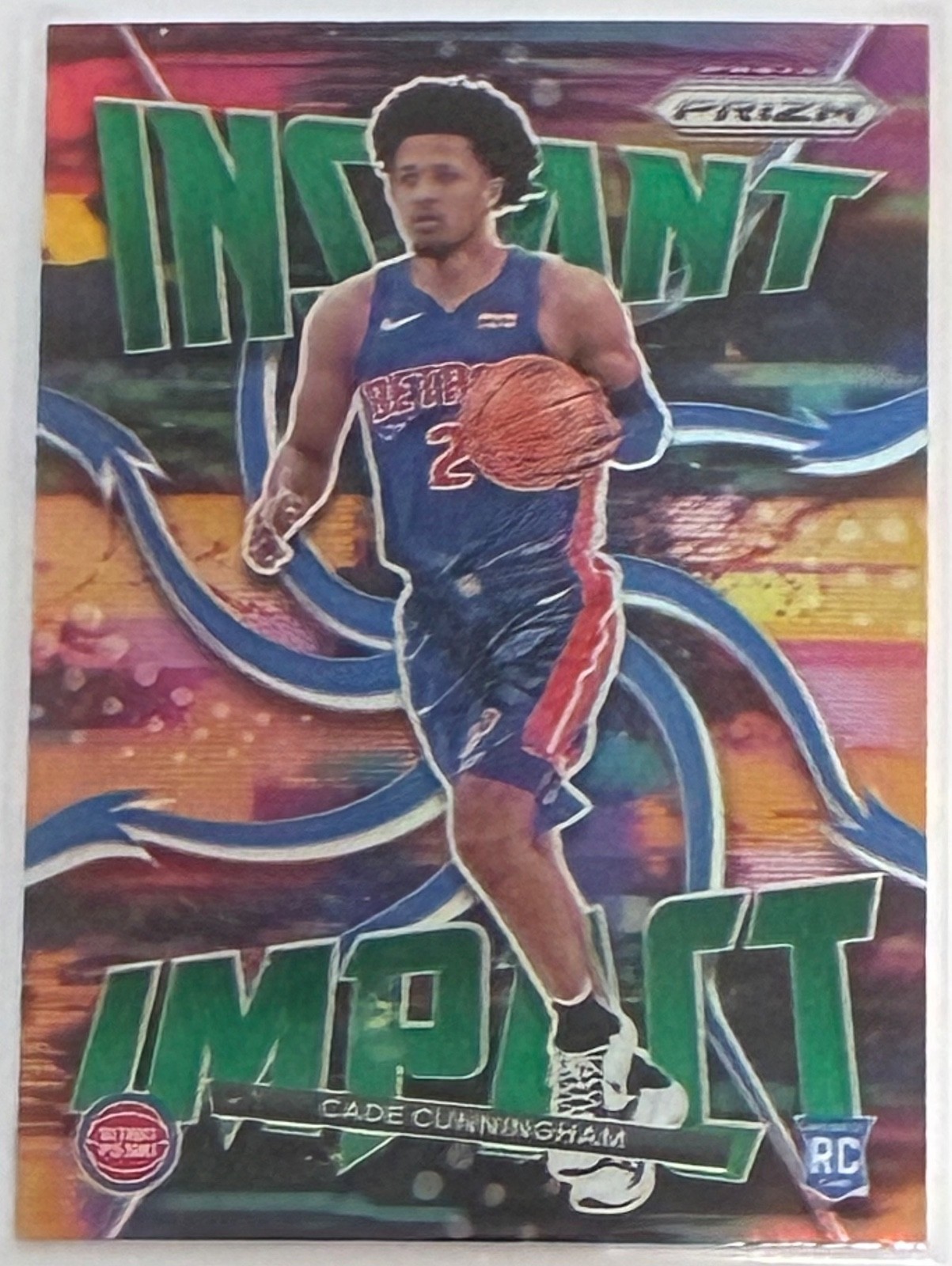 2021-22 Panini Prizm - Instant Impact Cade Cunningham #1 Green Prizm (RC) MVP