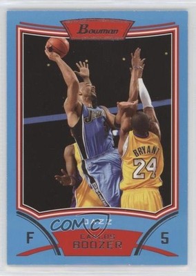 2008 Bowman Draft Picks & Stars Blue /499 Carlos Boozer Kobe Bryant #26 HOF 02v3