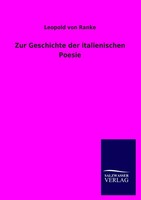 Leopold Von Ranke | Zur Geschichte Der Italienischen Poesie | Taschenbuch (2013)