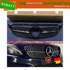 Kühlergrill Diamant Grill Schwarz für Mercedes Benz W205 C205 S205 A205 15-18 Kühlergrill Diamant Grill Schwarz für Mercedes Benz W205 C205 S205 A205 15-18