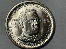 1946 Booker T Washington Commemorative Half Dollar 50c AU BU Condition 🔥 RARE