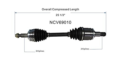  NCV69010 CV Axle Shaft Assembly - Left Front (Driver Side) Front Left