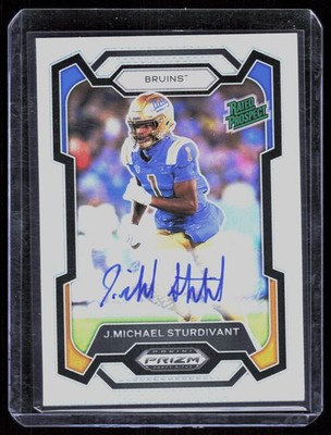 2024 Panini Prizm Draft Picks #195 J. Michael Sturdivant Silver Prizm Autographs