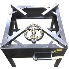 20 JETS Commercial CAST IRON LPG GAS BOILING RING BURNER CATERING H48 X W49CM