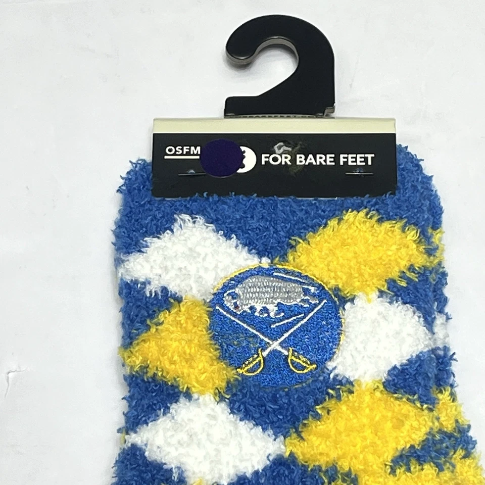 For Bare Feet Buffalo Sabres Argyle Cozy Socks One Size Fits Most Blue And Gold - Image 2 of 4