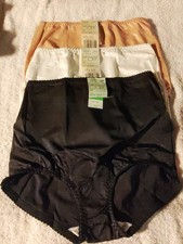3 Pair-Bali "Something Else" Brief Panties Sz 9, 85 Antron III Nylon 15 Lycra