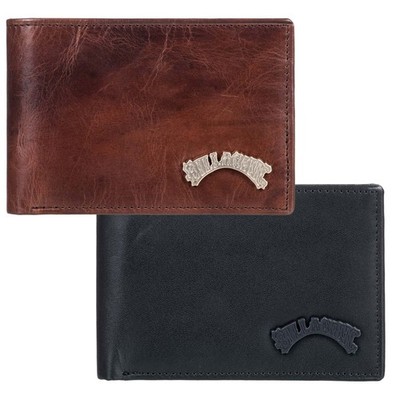 Billabong Herren Arch Leder dreifach faltbare Geldbörse