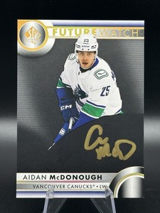 2023 SP Authentic Future Watch Mystery Black Aidan McDonough #144 Rookie Auto RC