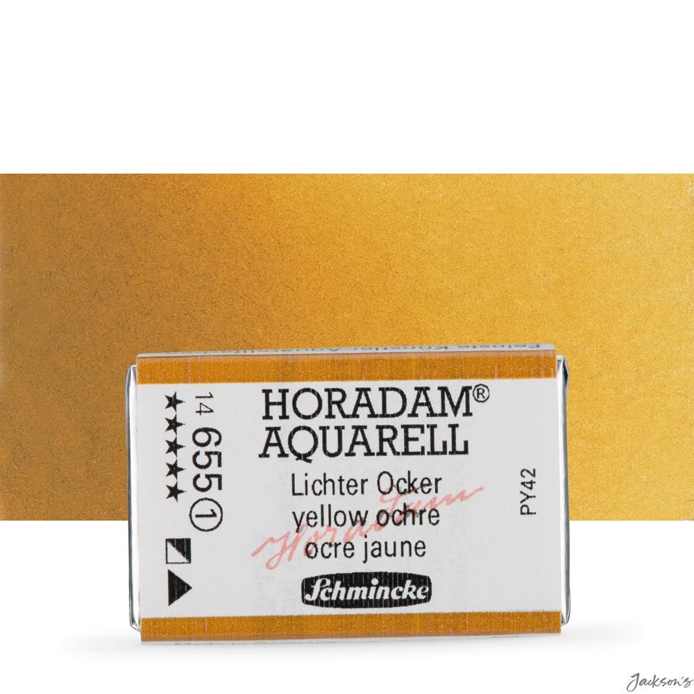 Schmincke Horadam Watercolour Paint Full Pan PY42 Yellow Ochre Landscape Pain...