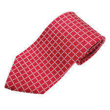 Brooks Brothers 346 Stain Resistant Tie Men's Red Silk Necktie Handmade In USA