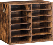 Literature Organizers, 12 Compartments Office Mailbox with Adjustable Shelves, W
