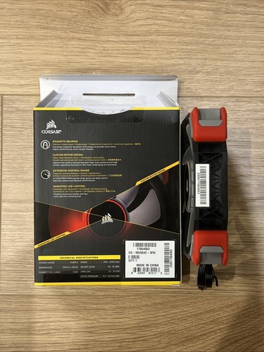 Corsair ML120 Pro LED Case Fan 120mm Red Magnetic Bearing - Afbeelding 4 van 5