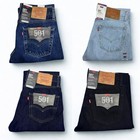 Levis® 501 Mens Denim Jeans Original Fit bottoms Straight Leg Jeans Black,Blue