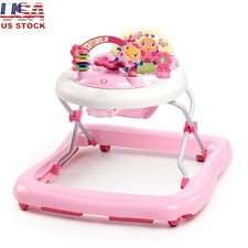 Adjustable Baby Walker Activity Station Girls W/ Removable Toy  Lights New