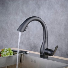 Kitchen Sink Faucets with 360 Rotation Pull Out Swivel Spout,Single Handle ...