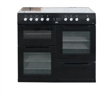 Beko KDVC100K 100cm Electric double oven range cooker Ceramic Black wbc #2449