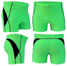 ACCLAIM Cairns Fluo Green Black Boxer Swimming Trunks XL 40"-42" Marked B 
