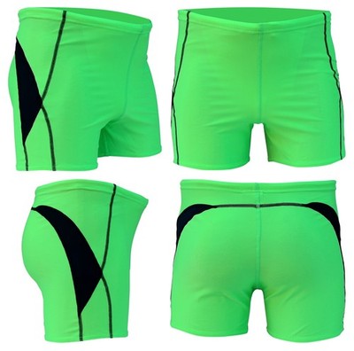 Acclaim Cairns Fluo grün schwarz Boxer Badehose XL 40''-42'' gemarkt (B)