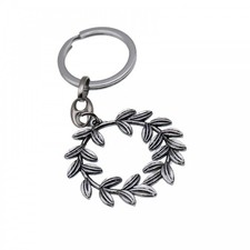 10X Portachiavi con Corona d'alloro in Metallo BOMBONIERA LAUREA 1005