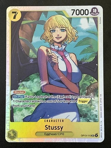 One Piece TCG Stussy OP13-110 SR English Foil!