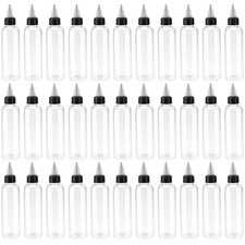 64 PCS 4 oz Plastic Squeeze Bottles, Round Dispensing Bottles with Twist Top ...