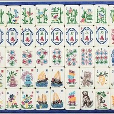 Brand New 160 American Mahjong Tiles, Acrylic Mother of Nature