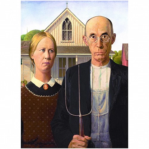 Puzzle - American Gothic By Grant Wood - 1000 Pieces - Image 2 of 3