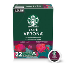 Starbucks K-Cup Coffee Pods, Dark Roast Coffee, Caff Verona for Keurig Coffee M
