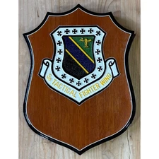 Vintage Vietnam Era 3d Tactical Fighter Wing Wood Plaque USAF PACAF Alaska