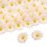 "100 StüCk KüNstliche GäNseblüMchen BlüTenköPfe,1,6\" FüR Diy,Pink/Gelb"