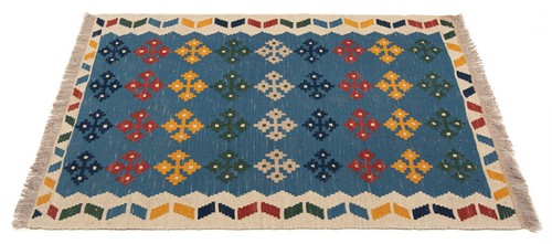 Kelim Handgewebter Perserteppich 117 x83 cm-Nomadic,Orient,Blau,kilim,Carpet - Bild 2 von 6