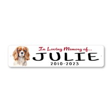 Cavalier King Charles In Loving Memory Pet Sign