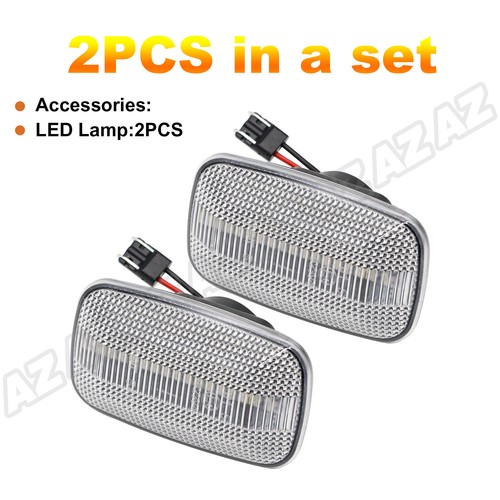 2PCS Amber LED Side Fender Marker Light Lamp for Toyota Land Cruiser Camry 70 80 - Picture 7 of 12