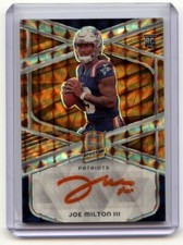 Joe Milton III 2024 Spectra Auto Autograph Neon Orange Ink SSP RC Patriots 9/10