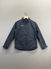 Under Armour Kids Black Jacket Mock Neck Zipped Long Sleeve Size L "