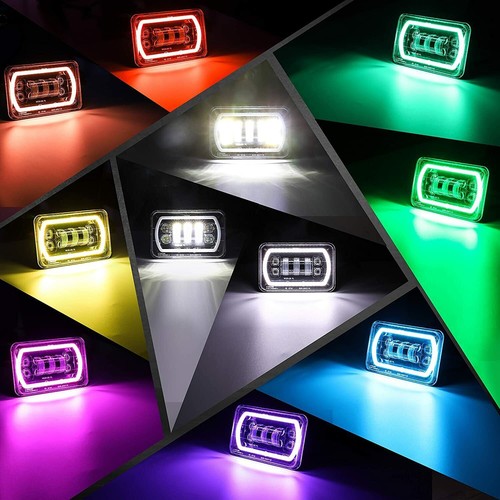 Faros LED 4x6" haz alto H4 ajuste Chevrolet Camaro Iroc-Z Z28 1982-1992 - Imagen 4 de 13