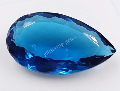 Natural Blue Sapphire 77 CT CERTIFED Loose Gemstone Pear Transparent Gems 5AAJ