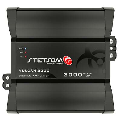 Stetsom Vulcan 3000 Amplifier 3K 1 Ohm Mono 3000W RMS Full Range Car Amp