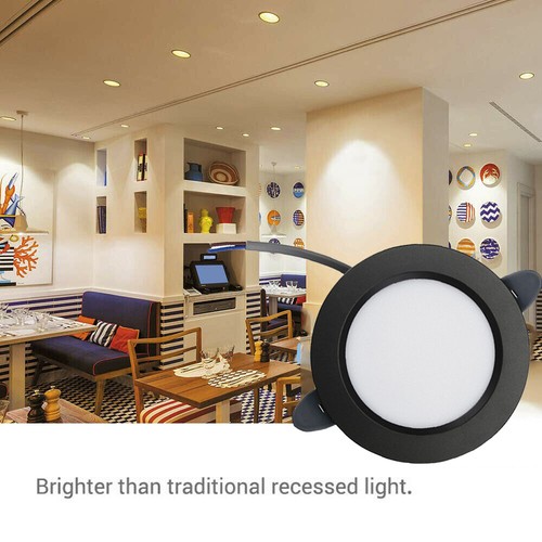 Dimmable LED Panel Downlight Recessed Ceiling Light 3W 5W White Black Bulbs RC - Picture 3 of 14