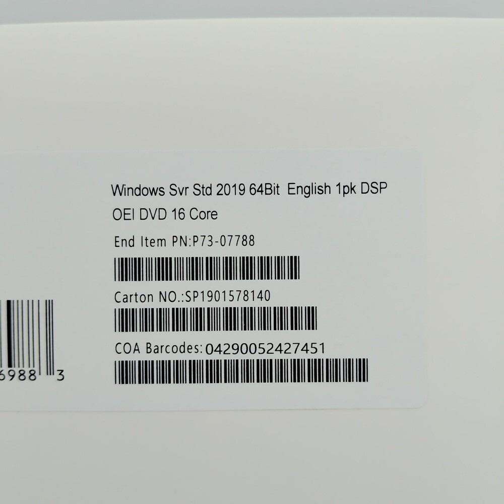 Microsoft Windows Server 2022 Standard 64-bit License & DVD