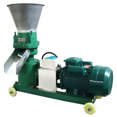 TECHTONGDA  220V 3-Head Rollers Chicken Feed Pellet Mill Machine 12mm 200KG/h