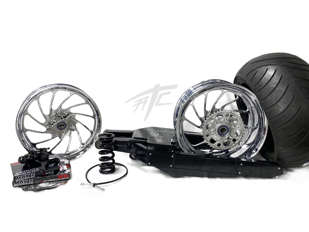 ミュージック A 330 STEALTH FAT TIRE KIT CHROME TURBO WHEELS 06-11 KAWASAKI