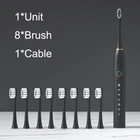 Electric Toothbrush USB Rechargeable with 4/8pcs Brush Heads 6 Modes Oral Clean