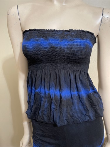 Women’s Black Blue Rayon Casual Opened Summer Wide Leg Party Size S Jumpsuit - Bild 3 von 12