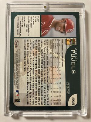 Albert Pujols 2001 Topps Chrome Late Edition Rookie Card #596