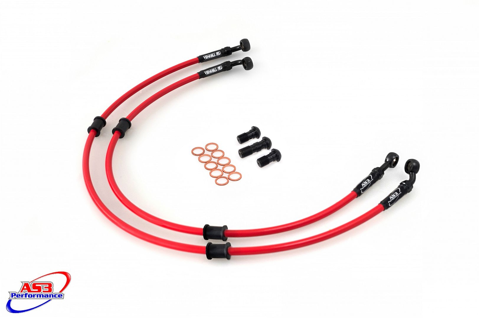 AS3 VENHILL FRONT BRAKE LINES HOSES for YAMAHA YZF 600 R6 06-16
