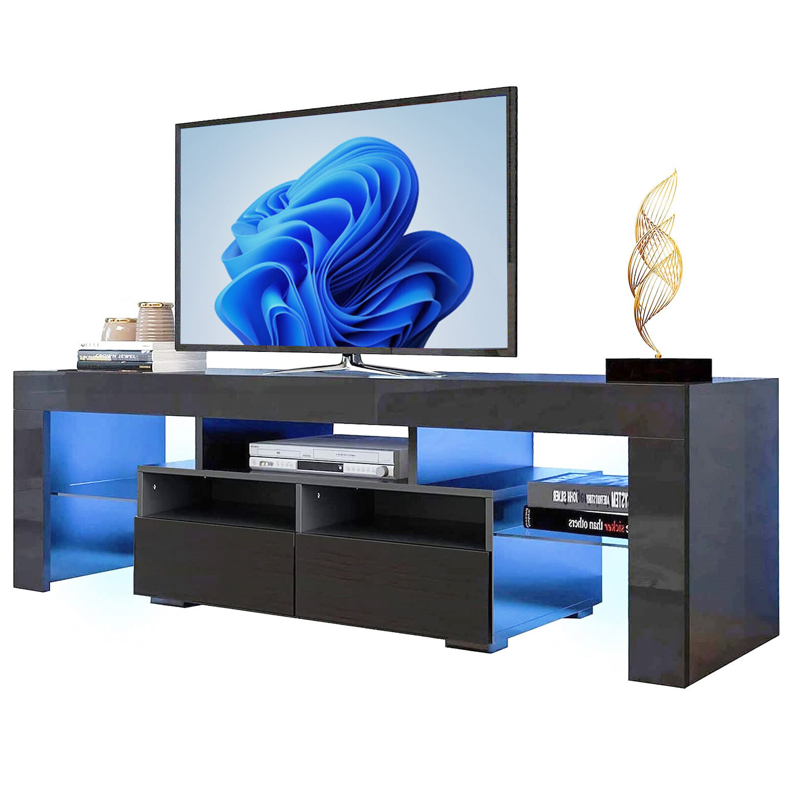 Wall Mounted 20 Color Led Media Console Table For Up 80"