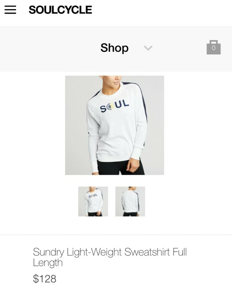 SOULCYCLE x SUNDRY Official SOLD OUT Crewneck Oversized Sweatshirt Size Large - Image 4 of 4