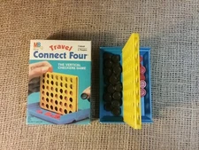 Milton Bradley Travel Connect Four - Vertical Checkers Game Vintage 1983