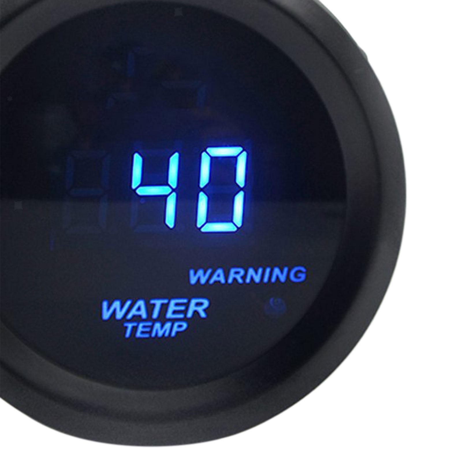 2" 52mm Digital Water Temp Gauge 12V LED Water Temp Gauge for Auto Car